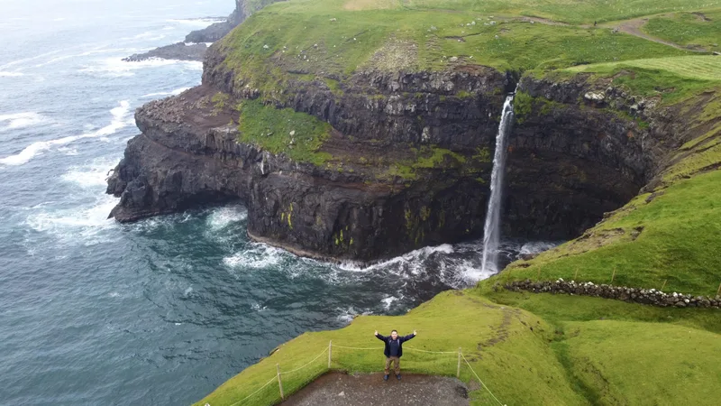 Faroe Islands waterfall, Vagar